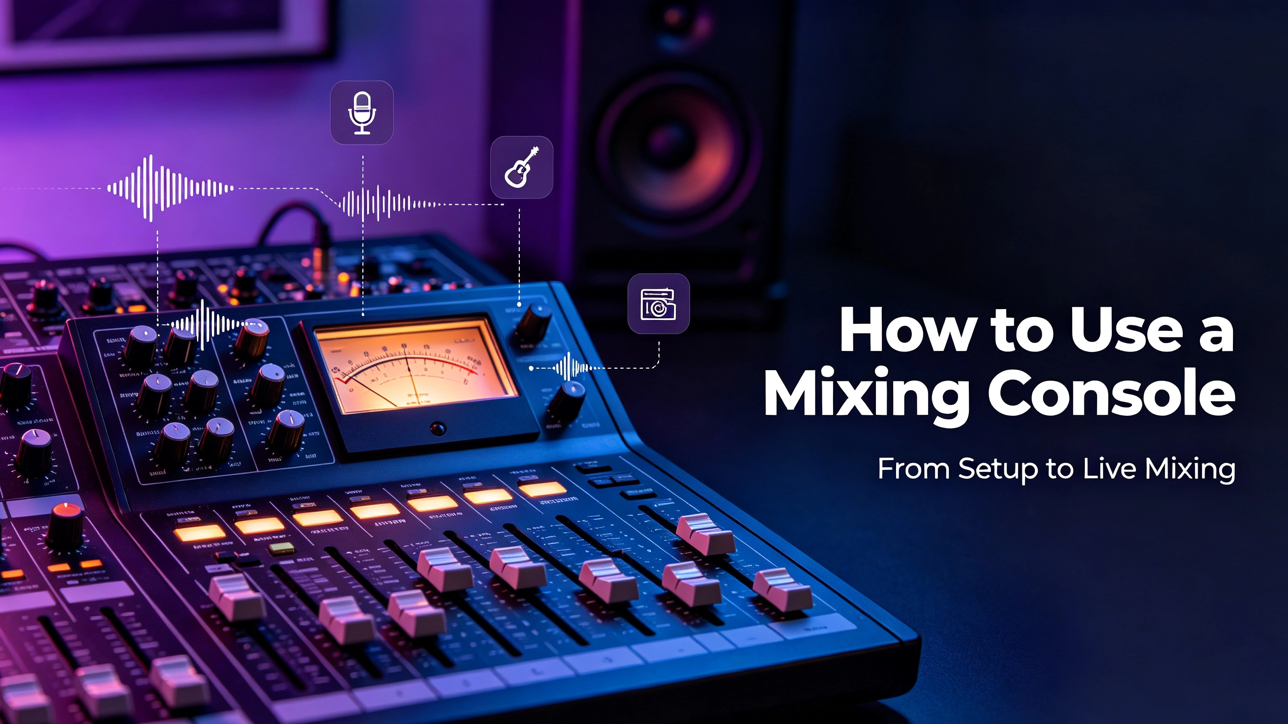 How to Use a Mixing Console: A Beginner's Guide